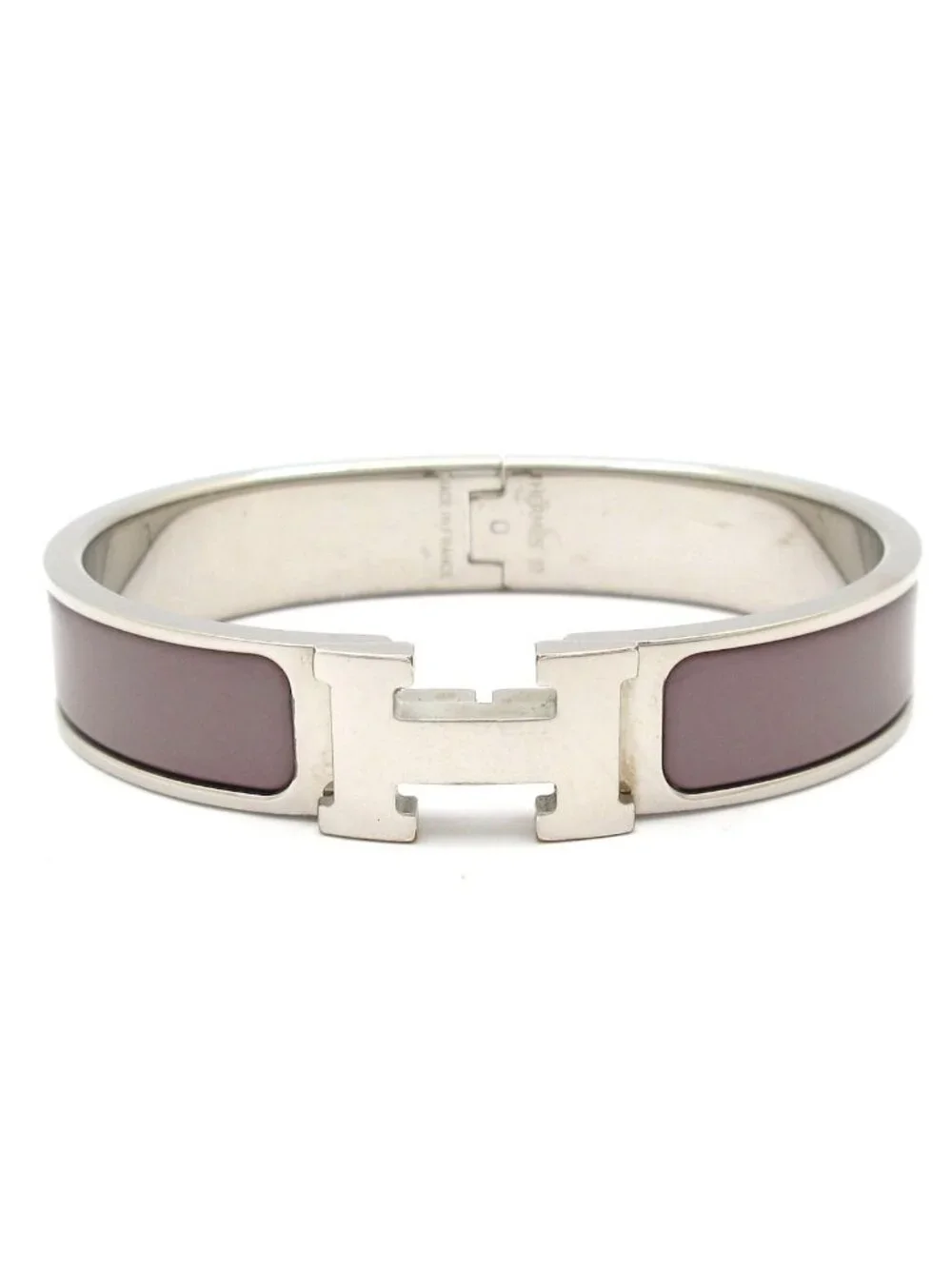 Hermes Bangle Click Silver Gray Bracelet